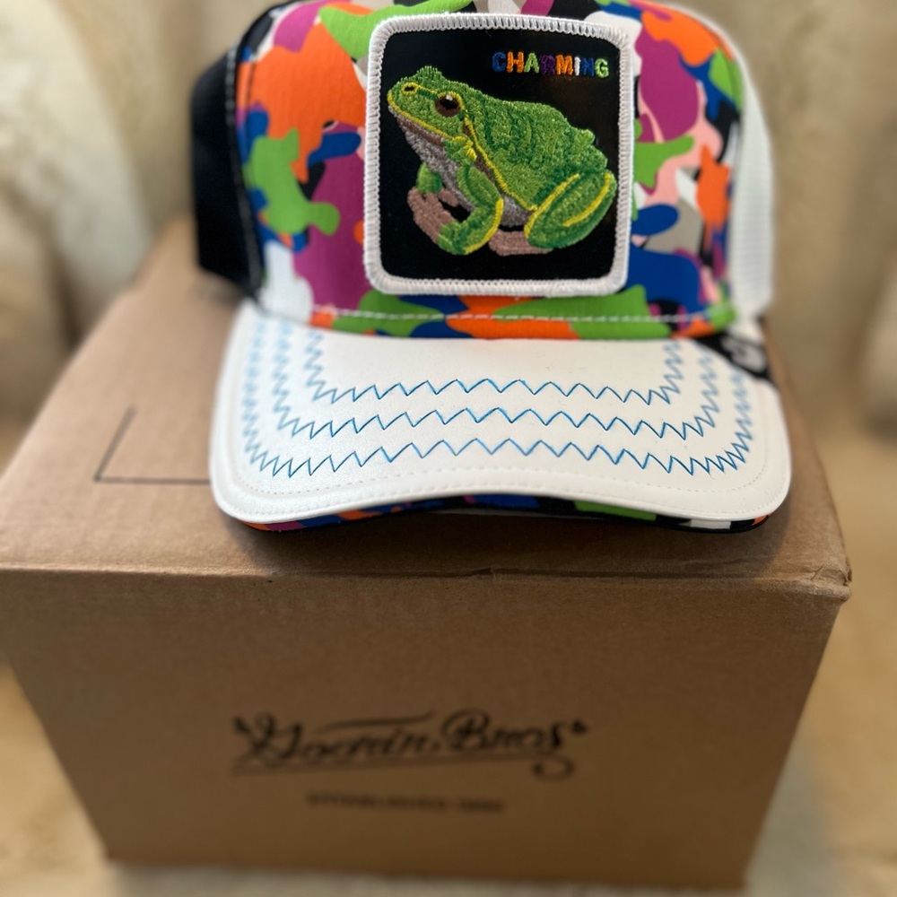 Goorin Bros Animal The Farm Trucker Hat (RKA Prince) "CHARMING" Frog - NWT.🐸